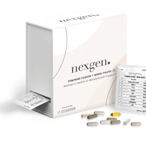 NexGenHealth FemFusion BoxPacketPills mockup license confirmed